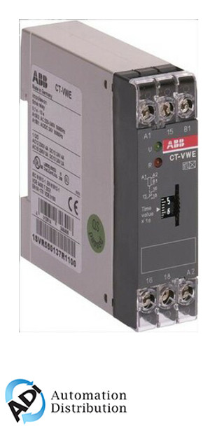 ABB 1SVR550137R2100 ct-vwe time relay impulse-on