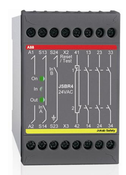 ABB Jokab 2TLA010002R0000 JSBR4 24DC SAFETY RELAY