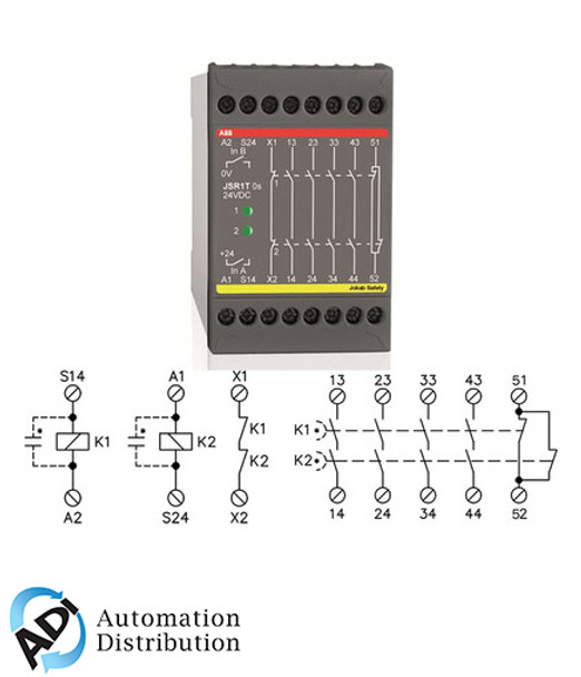 ABB 2TLA010015R0000 jsr1t 0 expan. relay 6a 24 dc