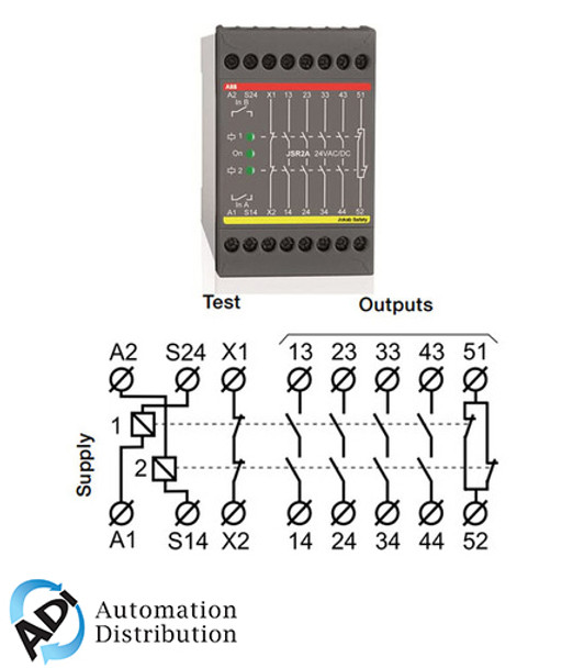 ABB jsr2a expan. relay 10a 115ac safety relays    2TLA010027R0400