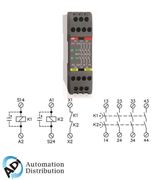 ABB 2TLA010030R1000 e1t 0,5s expansionrelay 24dc