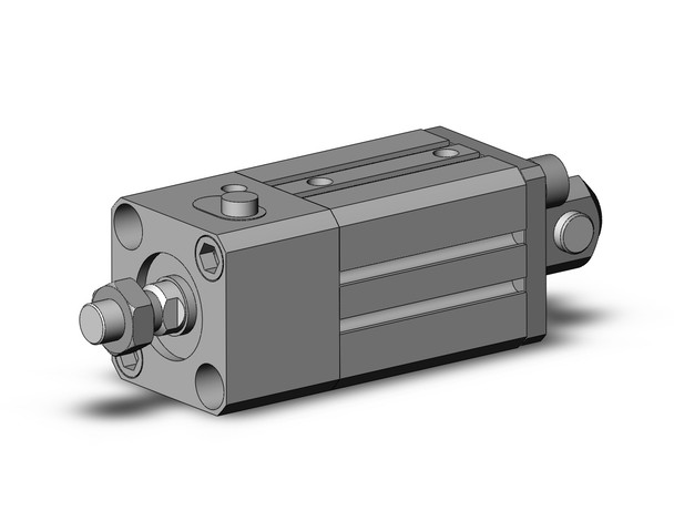 SMC CDLQD20-15DM-B compact cylinder w/lock cyl, compact with lock
