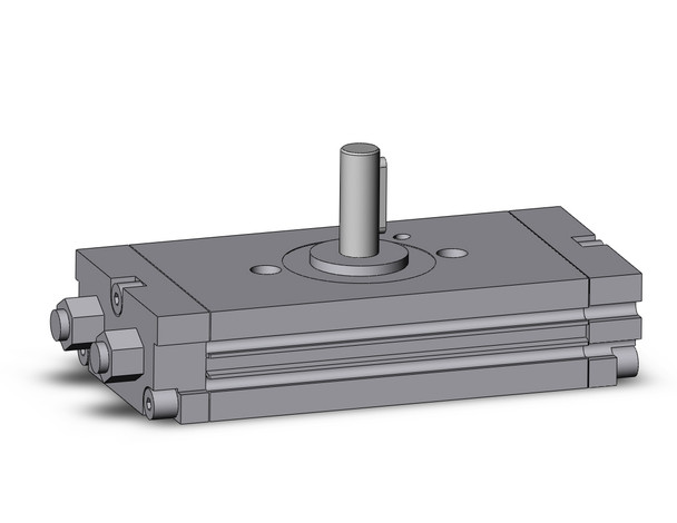 <h2>C(D)RQ2B, Compact Rotary Actuator, Rack &amp; Pinion</h2><p><h3>The CRQ2 series is a compact rotary, rack and pinion style actuator. Single and double shaft types are available in all sizes (10~40mm). The CRQ2 uses internal cushioning and the body can be used as a flange. The use of a double piston eliminates backlash. Auto switches are available.<br>- </h3>- Low profile<br>- Both single shaft and double shaft are available in all sizes<br>- 2 auto switches are mountable on the same side<br>- Rotating angle adjusting range: 350  to 370 <br>- Options include magnet, shaft type, port thread style, and air cushion<p><a href="https://content2.smcetech.com/pdf/CRQ2.pdf" target="_blank">Series Catalog</a>