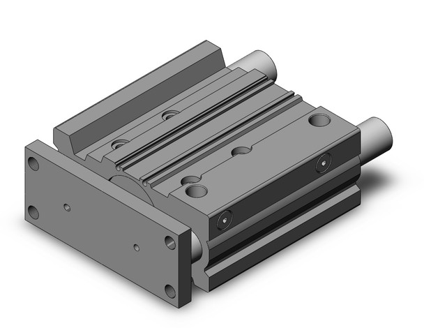 <h2>MGPM-Z, Standard Guided Cylinder, Slide Bearing</h2><p><h3>The MGPM is a compact body actuator integrated with internal guide shafts to isolate the load bearing from the movement of the actuator s rod and seals. The carbon steel alloy slide bearing provides lateral stability protecting it from side load impacts, suitable for stopping applications.<br>- </h3>- Bore sizes: 12, 16, 20, 25, 32, 40, 50, 63, 80, 100 mm<br>- Non-rotating accuracy: +/-0.08  (12   16 mm bore)<br>- Non-rotating accuracy: +/-0.07  (20   25 mm bore)<br>- Non-rotating accuracy: +/-0.06  (32   40 mm bore)<br>- Non-rotating accuracy: +/-0.05  (50   63 mm bore)<br>- Non-rotating accuracy: +/-0.04  (80   100 mm bore)<br>- Rubber bumpers as standard<br>- Auto switch capable<br>- <p><a href="https://content2.smcetech.com/pdf/MGP.pdf" target="_blank">Series Catalog</a>