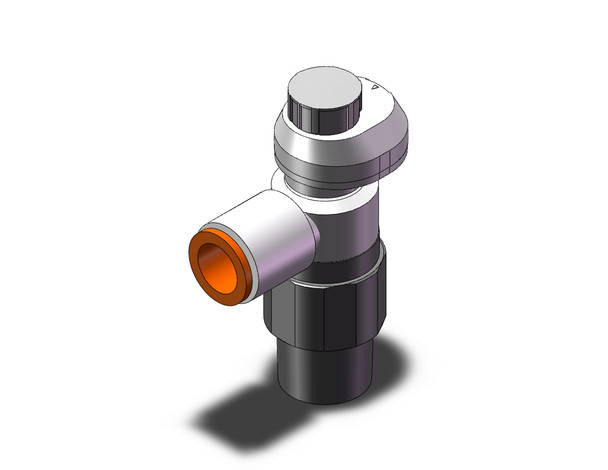 <h2>AS-FS, Speed Controller with Indicator, Elbow Type</h2><p><h3>The AS speed controller variants with indicator window allow for numerical verification of flow rate setting.</h3>- Two indicator window directions available<br>- Larger push-lock type handle<br>- Reduces flow setting time and setting errors<p><a href="https://content2.smcetech.com/pdf/ASOneTouchIndicator.pdf" target="_blank">Series Catalog</a>