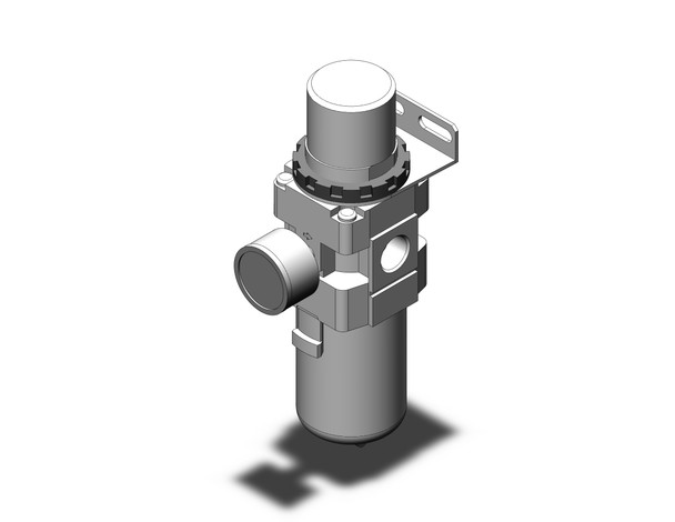 <h2>AW10-A to AW40-A, Filter Regulator, Metric, North American &amp; European</h2><p><h3>SMC S series AW-A is a combination filter/regulator, minimizing space and piping by integrating two units into one. The pressure drop across the regulator section has been reduced creating a more efficient unit with a maximum set pressure of 100 psi. The element and bowl on the AW-A series is now one-piece, making element replacement easier. Bowls on the size 30 and 40 are covered with a transparent bowl guard, completely protecting them from the environment and making the interior contents visible from 360 degrees. This series is part of the family of modular air preparation units and can be combined with other similar sized products. The new AW-A is available in four body sizes with piping from M5 to 3/4  in Rc, NPT, and G thread types.</h3>- <p><a href="https://content2.smcetech.com/pdf/AW_A.pdf" target="_blank">Series Catalog</a>