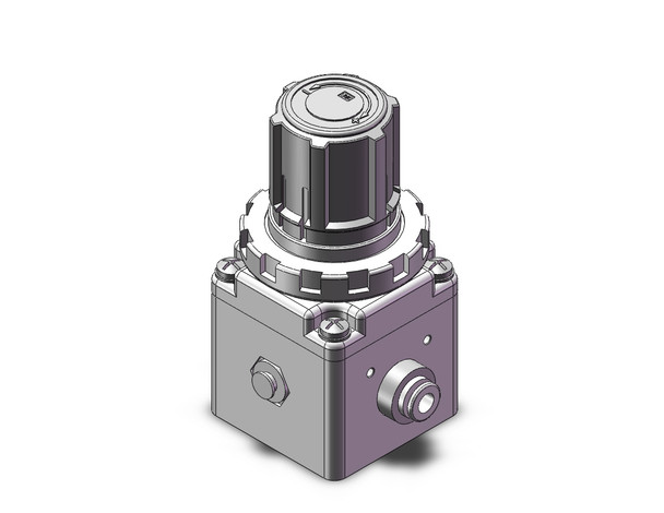 <h2>IRV10/20, Vacuum Regulator</h2><p><h3>The IRV series vacuum regulator is a more compact size and has an expanded range. Thread sizes available include Rc(PT), NPT and G(PF).  The new and improved IRV10/20 series offers single sided connections for ease of installation and panel mounting. Built-in one-touch fittings include 6, 8, and 10mm and also 1/4 , 5/16 , and 3/8  for both fitting types elbow or straight. </h3>- Single sided connections series<br>- Mass reduced by 20%<br>- Max. flow 140  L/min (ANR) and 240 L/min (ANR)<br>- Integrated digital pressure switch for panel mounting<br>- Built-in one-touch fittings<p><a href="https://content2.smcetech.com/pdf/IRV10_20.pdf" target="_blank">Series Catalog</a>