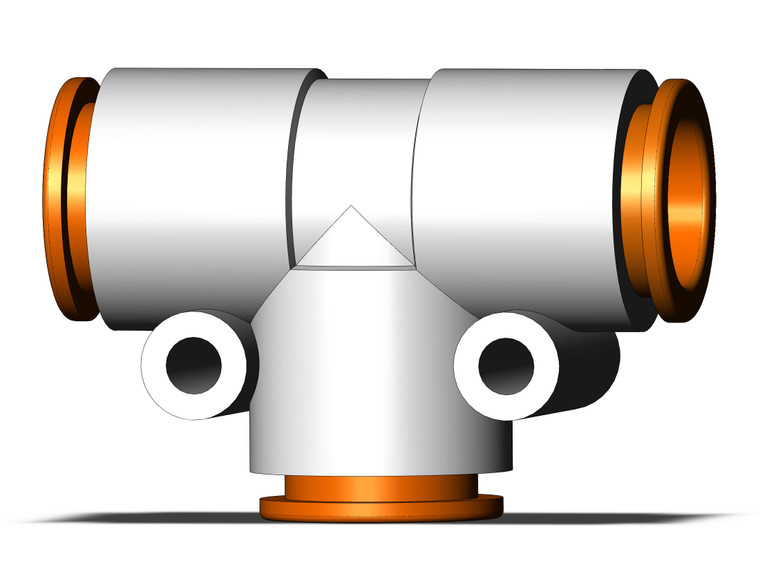 SMC KQ2T13-00A Fitting, Union Tee Pack of 10