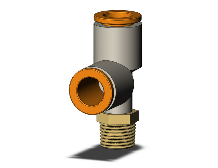 SMC KQ2Y09-01AS Fitting, Male Run Tee Pack of 10