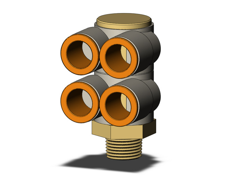 SMC KQ2ZD13-36AS Fitting, Dble Br Uni Male Elbow Pack of 10