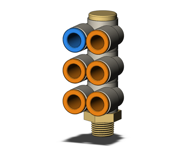 SMC KQ2ZT07-34AS Fitting, Tple Br Uni Male Elbow Pack of 10