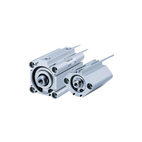 SMC - CQ2B40-20DM - CQ2B40-20DM Compact Air Cylinder, 40mm Bore, 20mm Stroke, Double-Acting Piston, Through-Hole Mounting