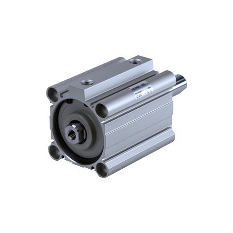 SMC - CQ2WB40-25DM - CQ2WB40-25DM Compact Air Cylinder, 40mm Bore, 25mm Stroke, Double-Acting Piston, Through-Hole Mounting