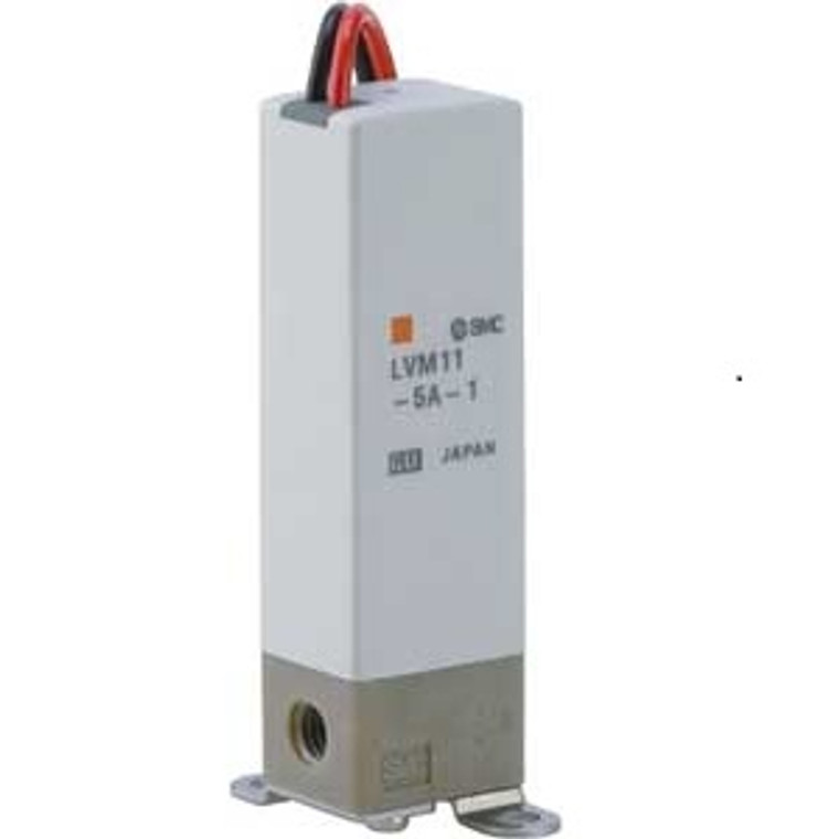 SMC LVM11-5C-10-Q LVM11 Series Direct Operated Poppet Type Compact Direct Operated 2/3-Port Solenoid Valve For Chemical Liquids With Power Saving Circuit Body Ported