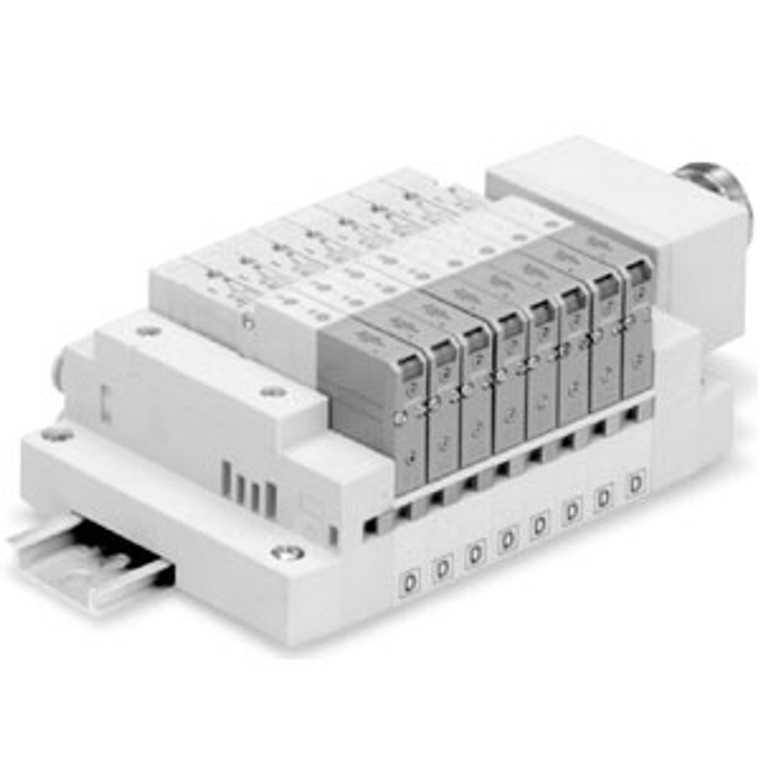 SMC SS5V1-W16CD-04B-N7-6 SV Series Circular Connector Manifold Cassette Base
