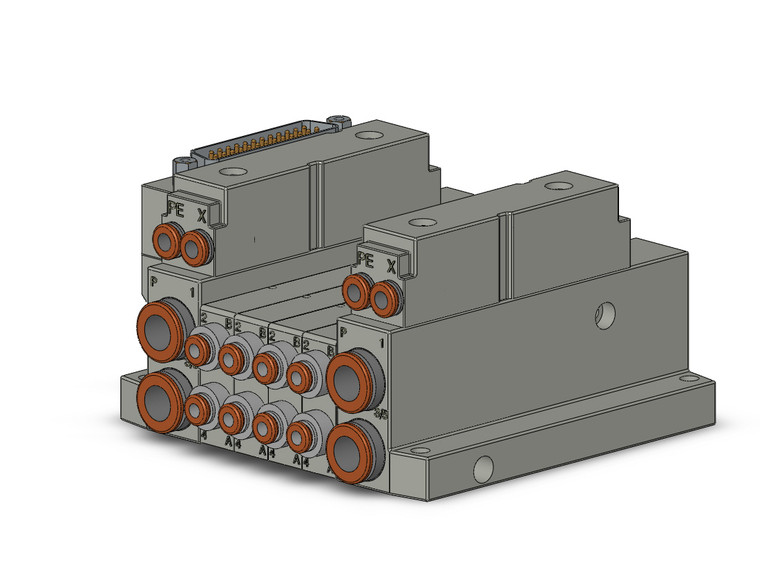 SMC SS5V1-10FD1-04BR-N1 5 Port Solenoid Valve Manifold