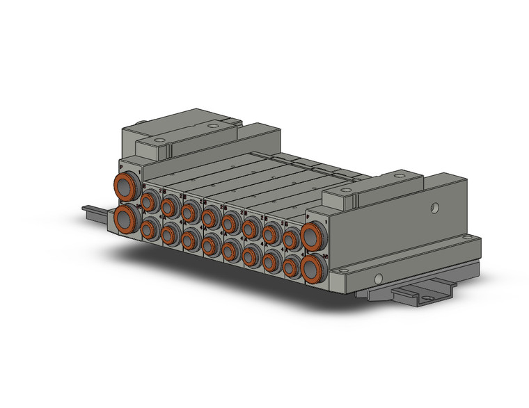 SMC SS5V2-W10CD-08B-N7-D Ss5V 08 Station Manifold, Tie-Rod Base