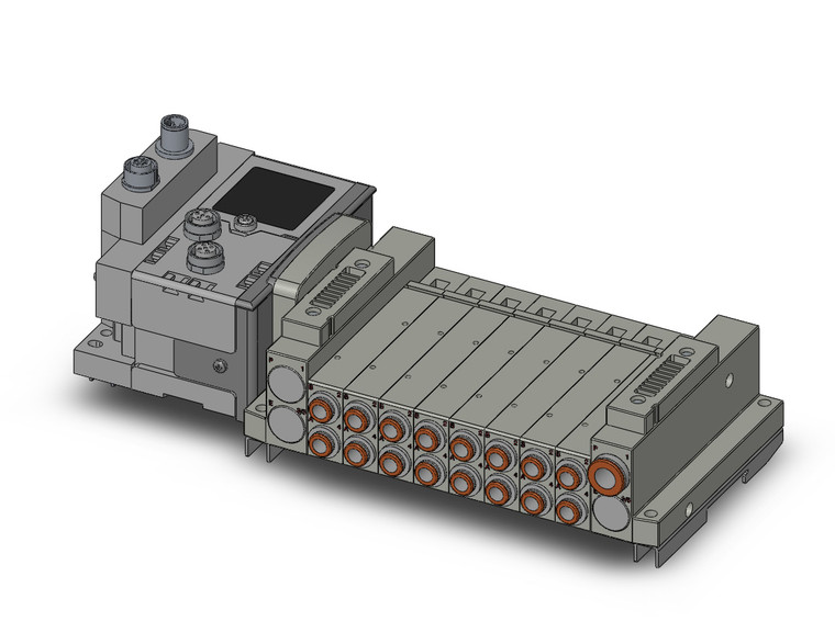 SMC SS5V2-W10S6ZE2ND-08US-N7-D0 ss5v 08 station manifold, tie-rod base