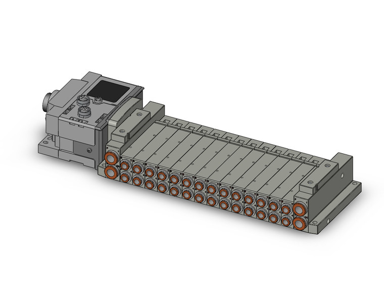 SMC SS5V2-W10S6ZE3D-14B-N7 ss5v 14 station manifold, tie-rod base