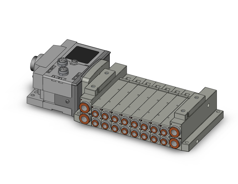 SMC SS5V2-W10S6ZE3ND-08B-N7 ss5v 08 station manifold, tie-rod base