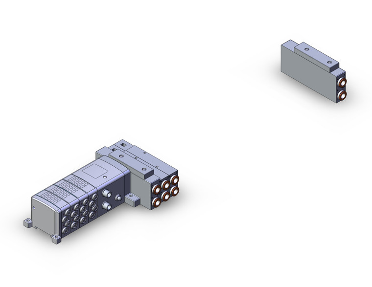 SMC SS5V3-W10S1ZEN43D-20B-N11 4/5 port solenoid valve ss5v 20 station manifold, tie-rod base