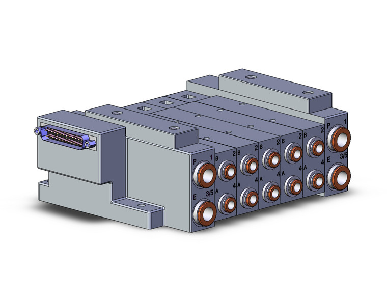 SMC SS5V3-10FD2-05B-N7 Ss5V 05 Station Manifold, Tie-Rod Base