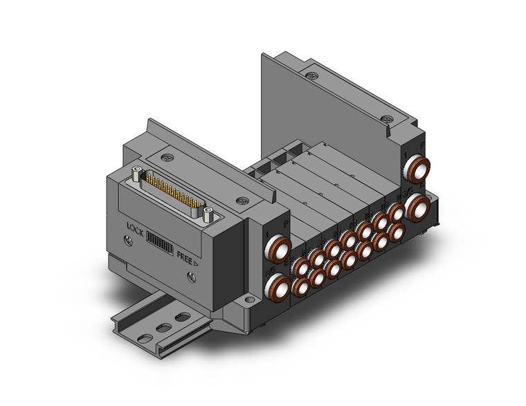 SMC SS5Y3-10F1-07B-C6D0 Ss5Y3 7 Sta Manifold Base