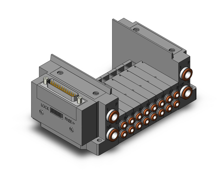 SMC SS5Y3-10F1-08B-C4 Ss5Y3 8 Sta Manifold Base