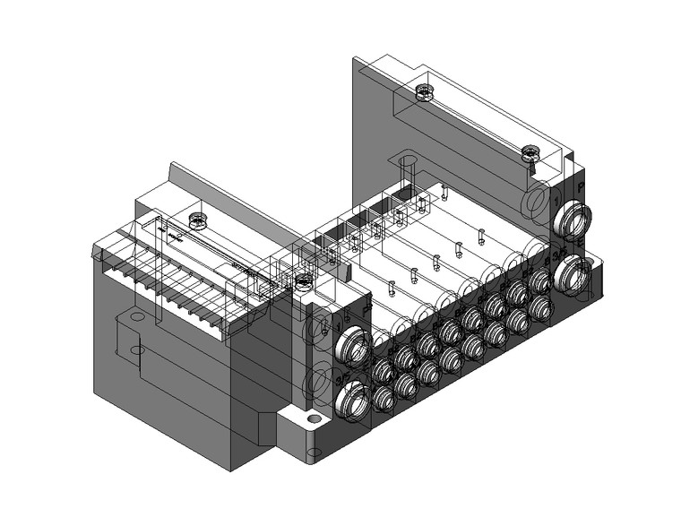 SMC SS5Y3-10S3ZB-08B-C4AA Ss5Y3 8 Sta Manifold Base