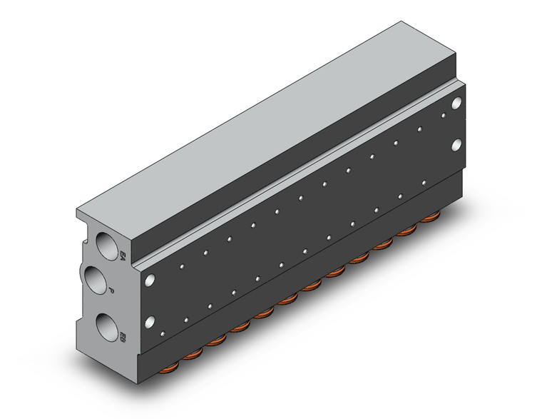 SMC SS5Y3-41-12-N7 Mfld, Base Mt, Sy3000 Series