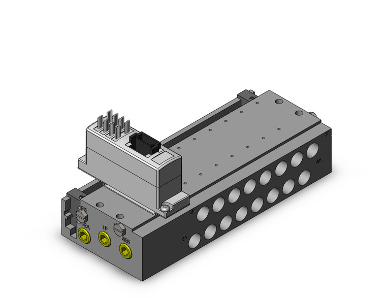 SMC SS5Y3-50S5-08U-01N Plug-In Metal Base