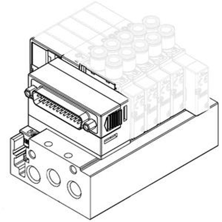 SMC SS5Y3-52PG1-S09B-00T SY3000·5000·7000 Series Plug-in Metal Base D-sub Connector Flat Ribbon Cable PC Wiring Type 52