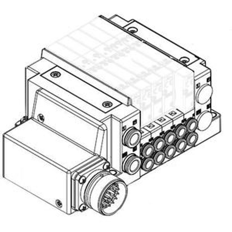 SMC SS5Y5-10M-08BS-N7D0 SY3000·5000·7000 Series Series Plug-in Connector Connecting Base Circular Connector Type 10/11