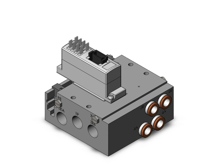 SMC SS5Y5-50S5N-02B-C8 Plug-In Metal Base