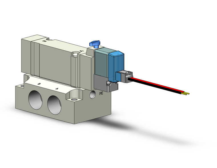 SMC SY5140-5LZE-02N Valve, Sgl Sol, Base Mt (Dc)