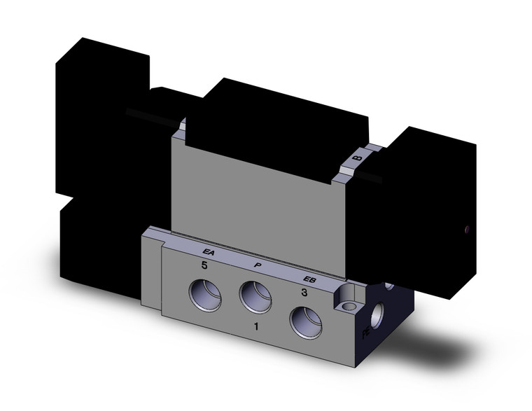 SMC VFR3400-5F-02 Valve 3Pos/Ec, Plug-In Type