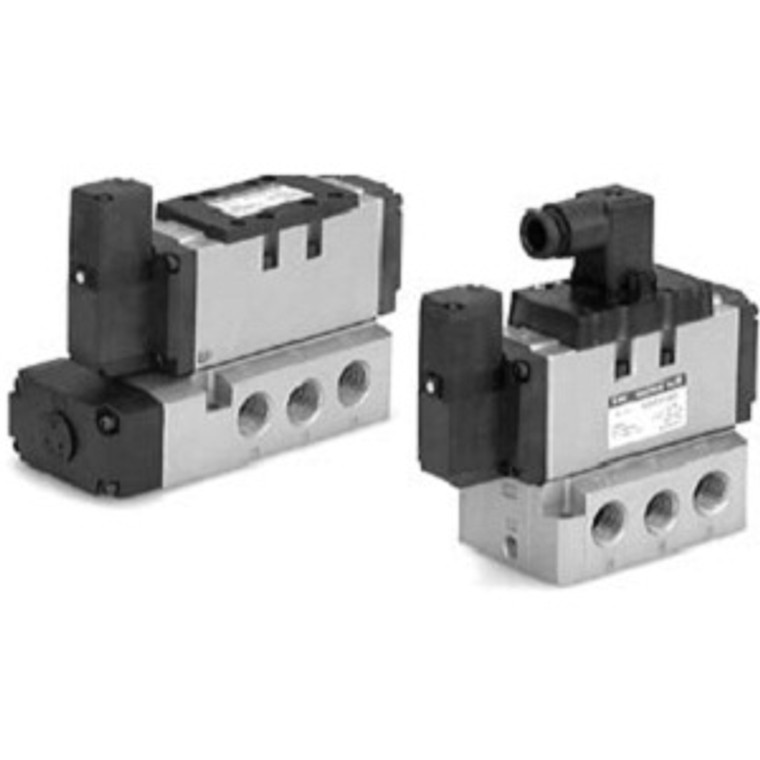 SMC VFR5210-3DZC VFR5000 Series 5 Port Pilot, Operated Solenoid Valve, Non Rubber Seal