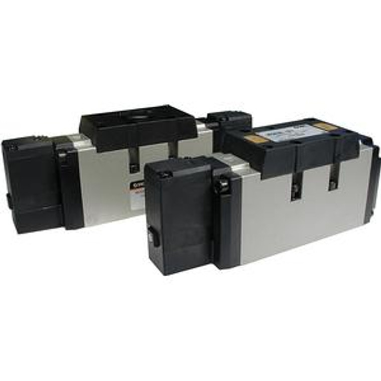SMC VFS4200-4FZ-04T VFS4000 Series 5 Port Pilot Operated Solenoid Valve, Metal Seal, Plug-in