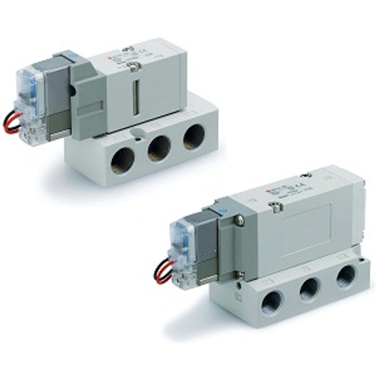 SMC VF5444-5DZ1-04 VF3000/5000 Series Pilot Operated 5 Port Solenoid Valve Base Mounted/Single Unit