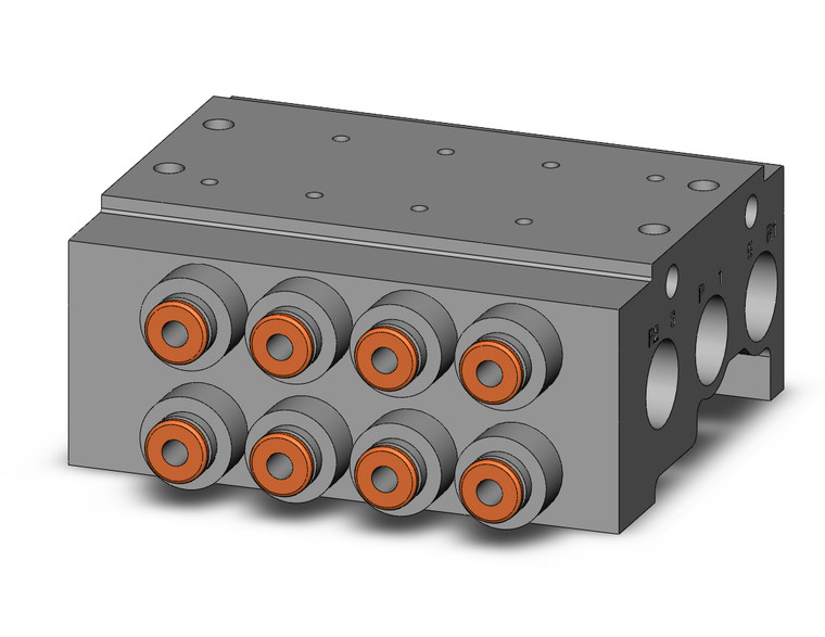 SMC VV5QZ25-04C4C-R Vqz2000 Base Mounted Manifold