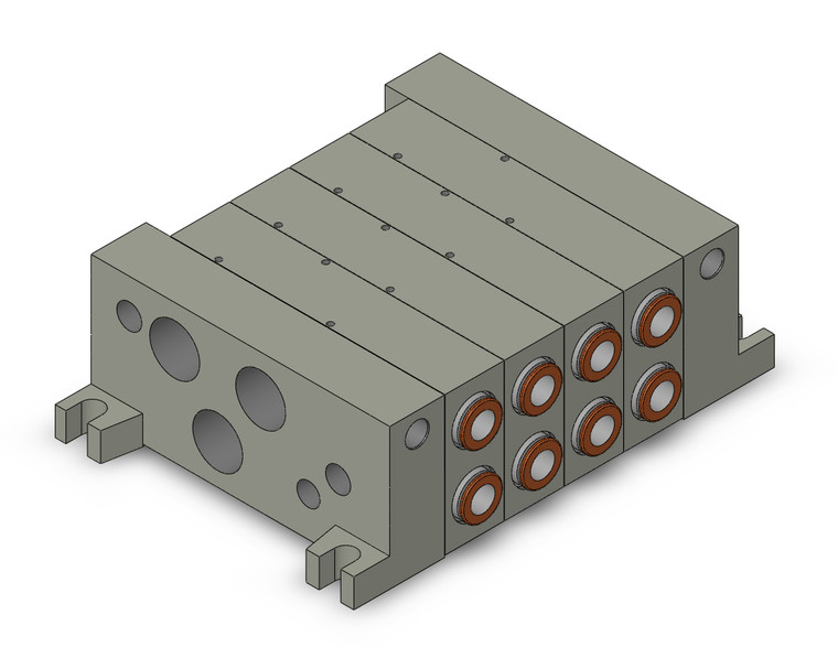 SMC VV5Q45-04C10C Mfld, Non Plug-In, Vq4000