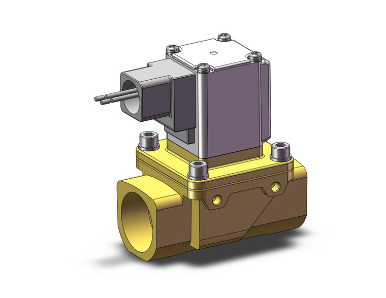 SMC VXZ260KUB Pilot Op 2 Port Solenoid Valve, (N.C.)