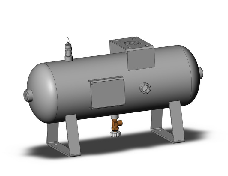 SMC VBAT10SN1-EV-X105 Asme/Crn Air Tank, 10L Ss Npt Thread