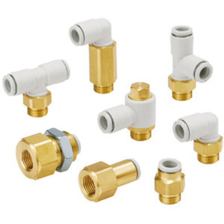 SMC KQ2E12-G03N Fitting ,Bulkhead Connector Pack of 5