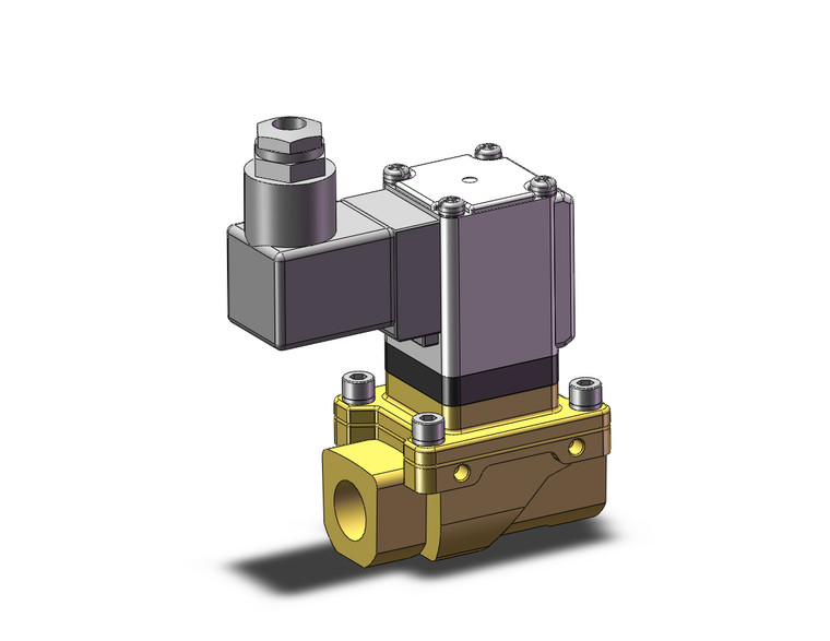 SMC VXZ2B0FZ2A Pilot Op 2 Port Solenoid Valve, (N.O.)