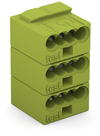 Wago 243-747 4-conductor modular PCB connector; for individual solder pins; 0.8 mm ÿ; Pin spacing 5.75 mm; 7-pole; light green