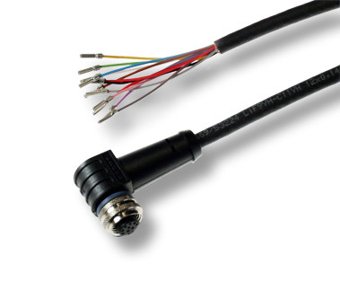 SensoPart C L12FW-S-5m-PUR Power - I/O, Cable, 5 m, M12 / 12 pole, Angled Connector, shielded