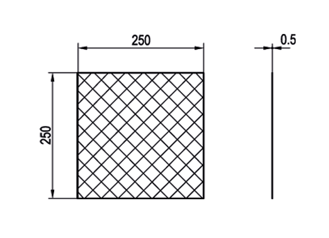SensoPart RF 250/V Reflective foil for ranges up to 30 m, 250 x 250 mm