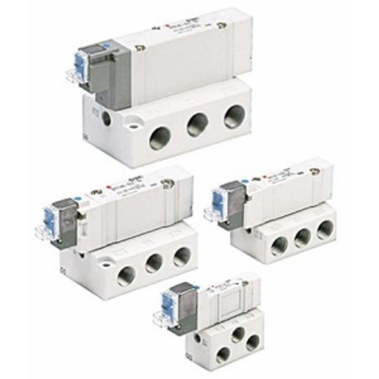 SMC 30-SY7440-5MZE SY3000·5000·7000·9000 Series 5 Port Solenoid Valve Base Mounted/Single Unit Conforming To UL Standard