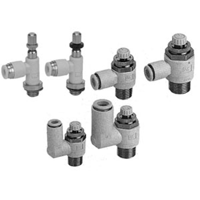 SMC AS2201F-02-06-X214 AS Series Speed Controller With One-touch Fitting Elbow Type